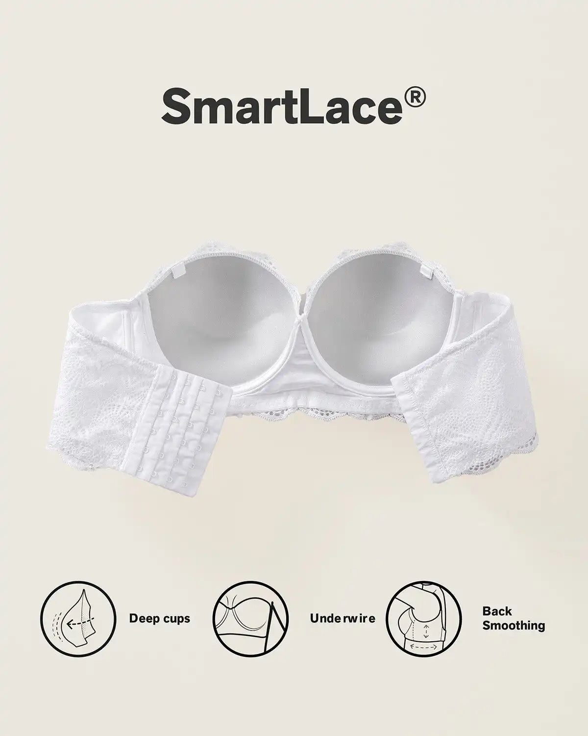 Convertible Balconette Lace Push Up Bra