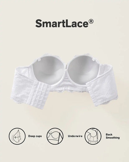 Convertible Balconette Lace Push Up Bra