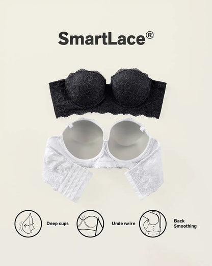 Convertible Balconette Lace Push Up Bra