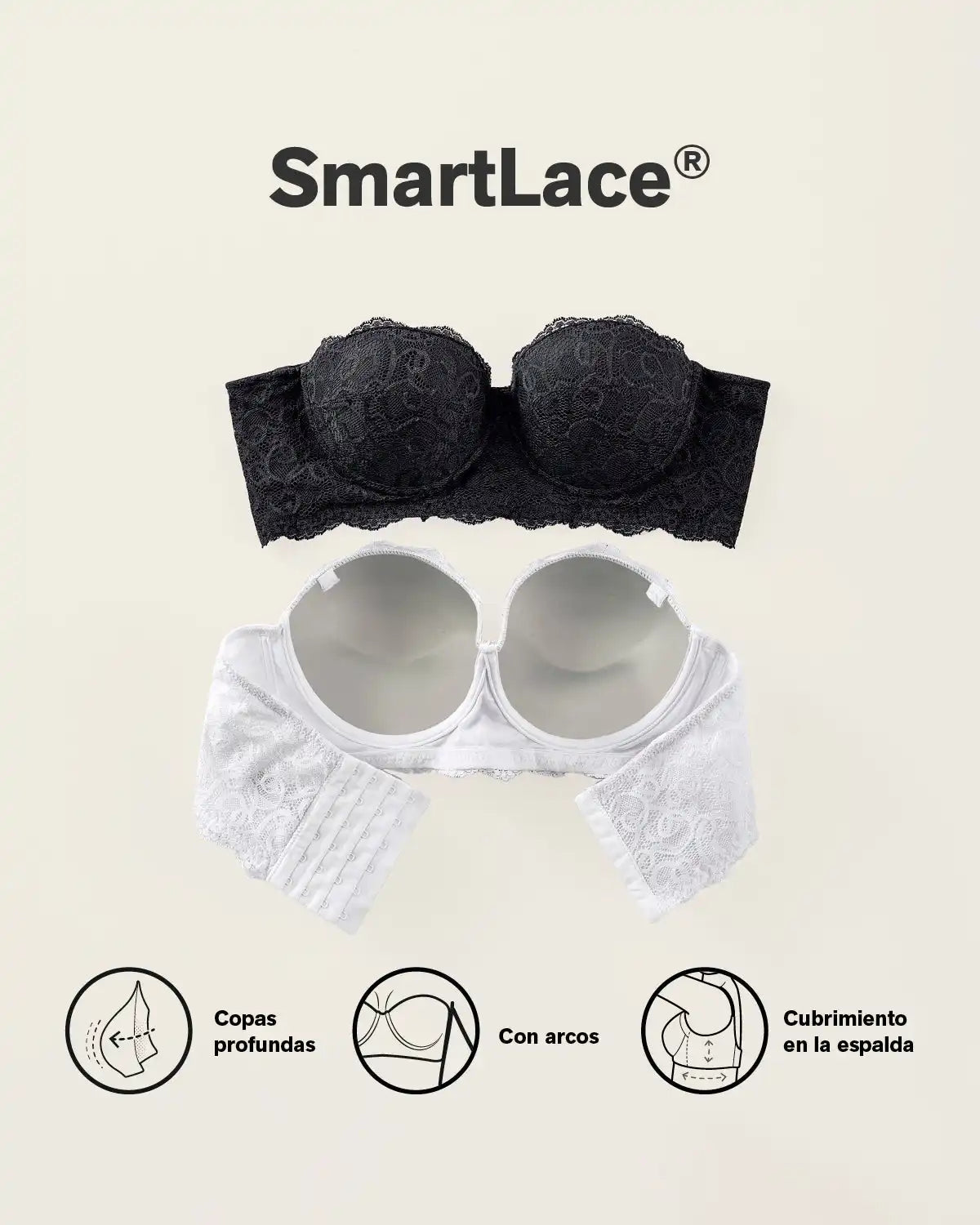 Convertible Balconette Lace Push Up Bra