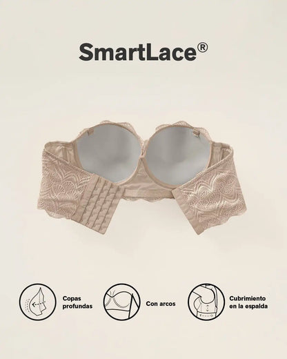 Convertible Balconette Lace Push Up Bra