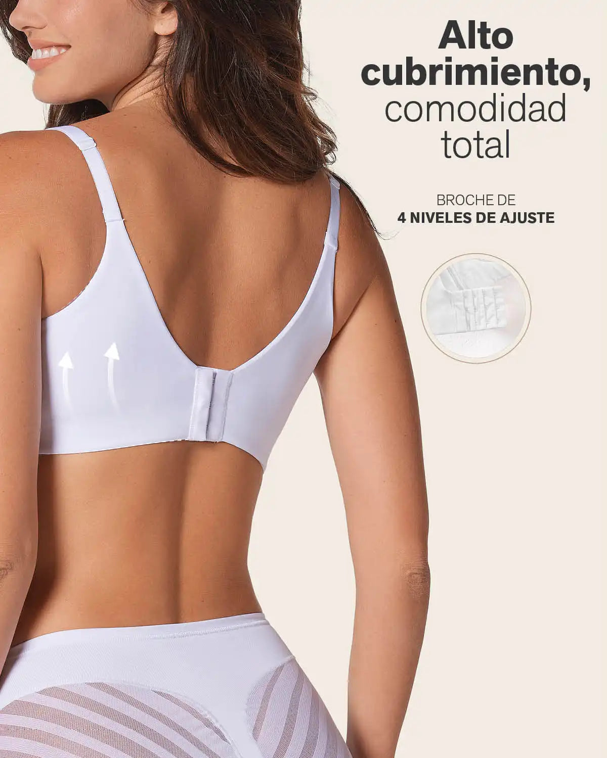2-Pack High Profile Back Smoothing Bras with Soft Full Coverage Cups