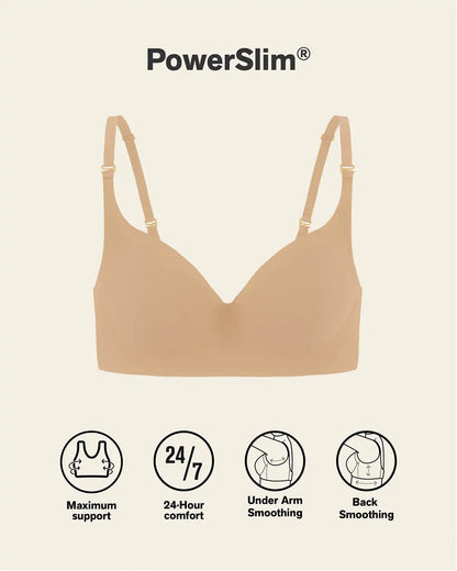 High Profile Bra + Stripe Undetectable Panty in Golden Beige