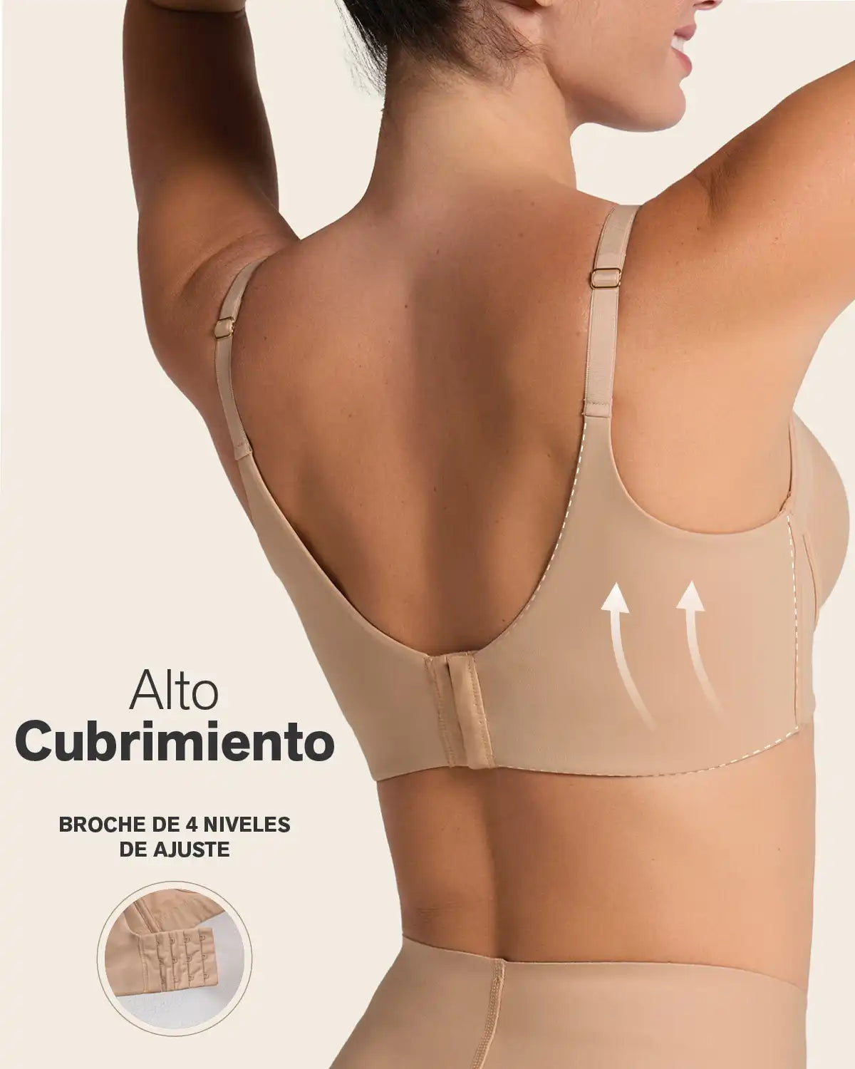 High Profile Bra + Stripe Undetectable Panty in Golden Beige