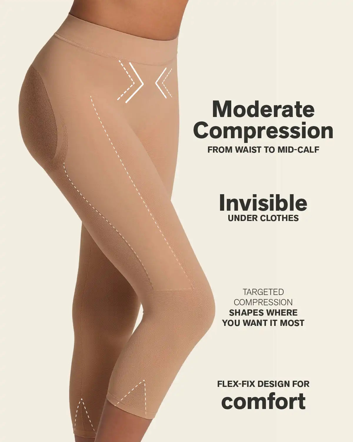 Invisible High-Waisted Capri Shaper
