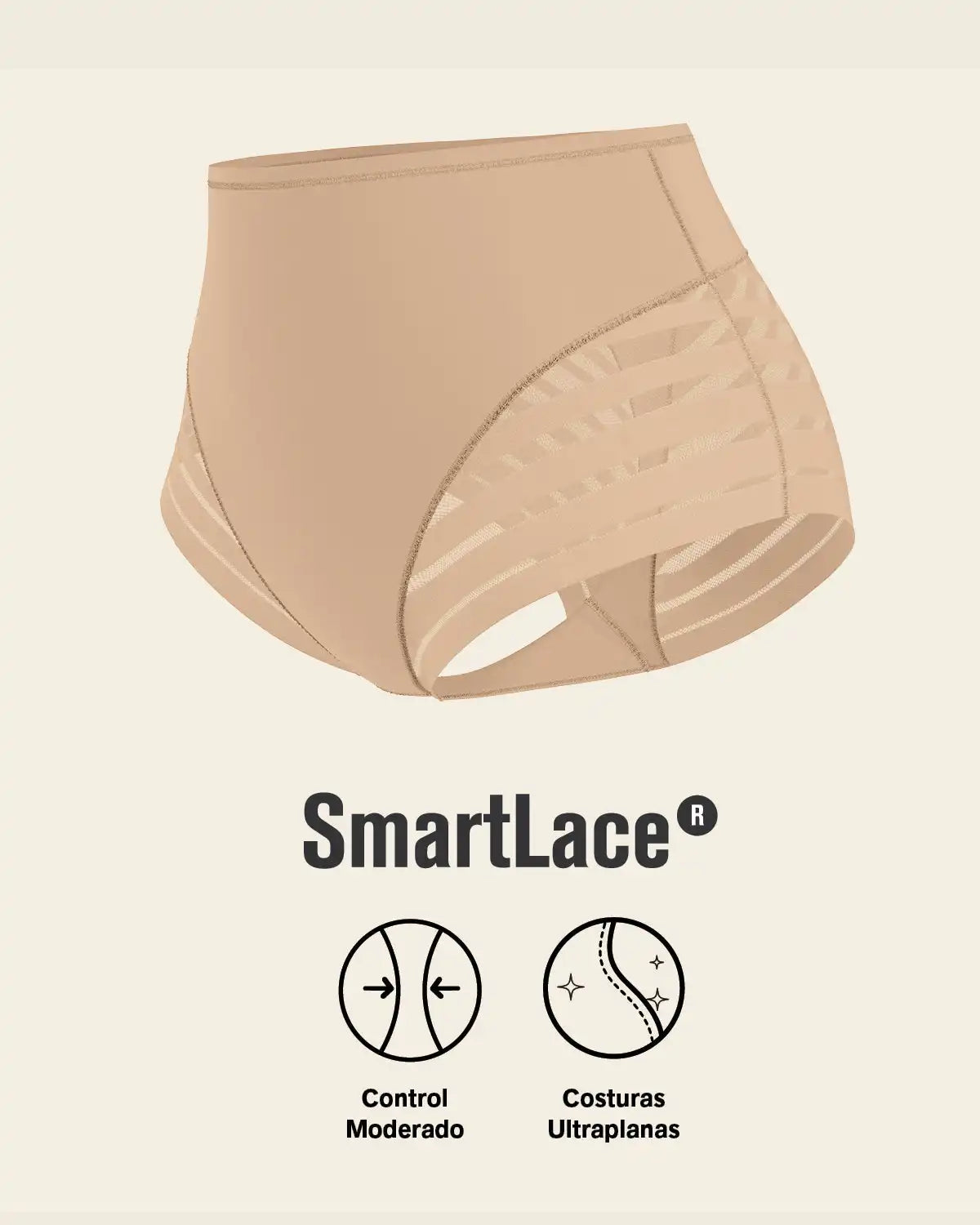 High Profile Bra + Stripe Undetectable Panty in Golden Beige