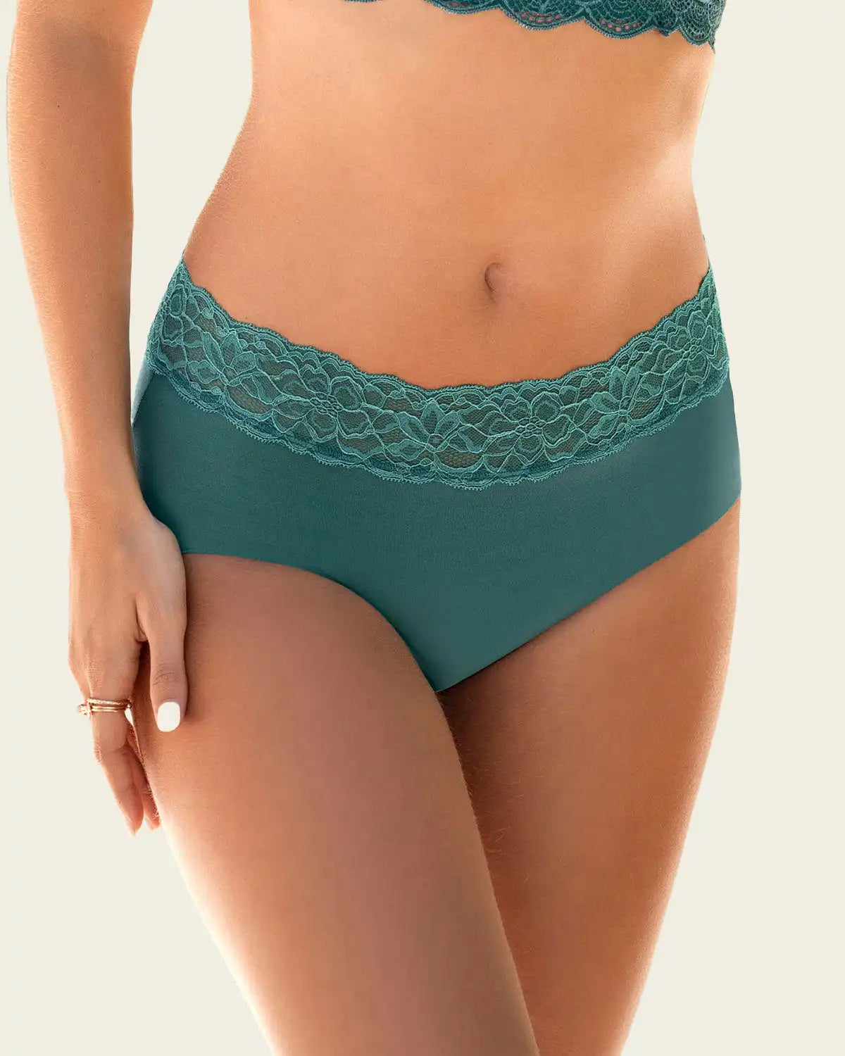 Ultra Light Lace Trim Hipster Panty