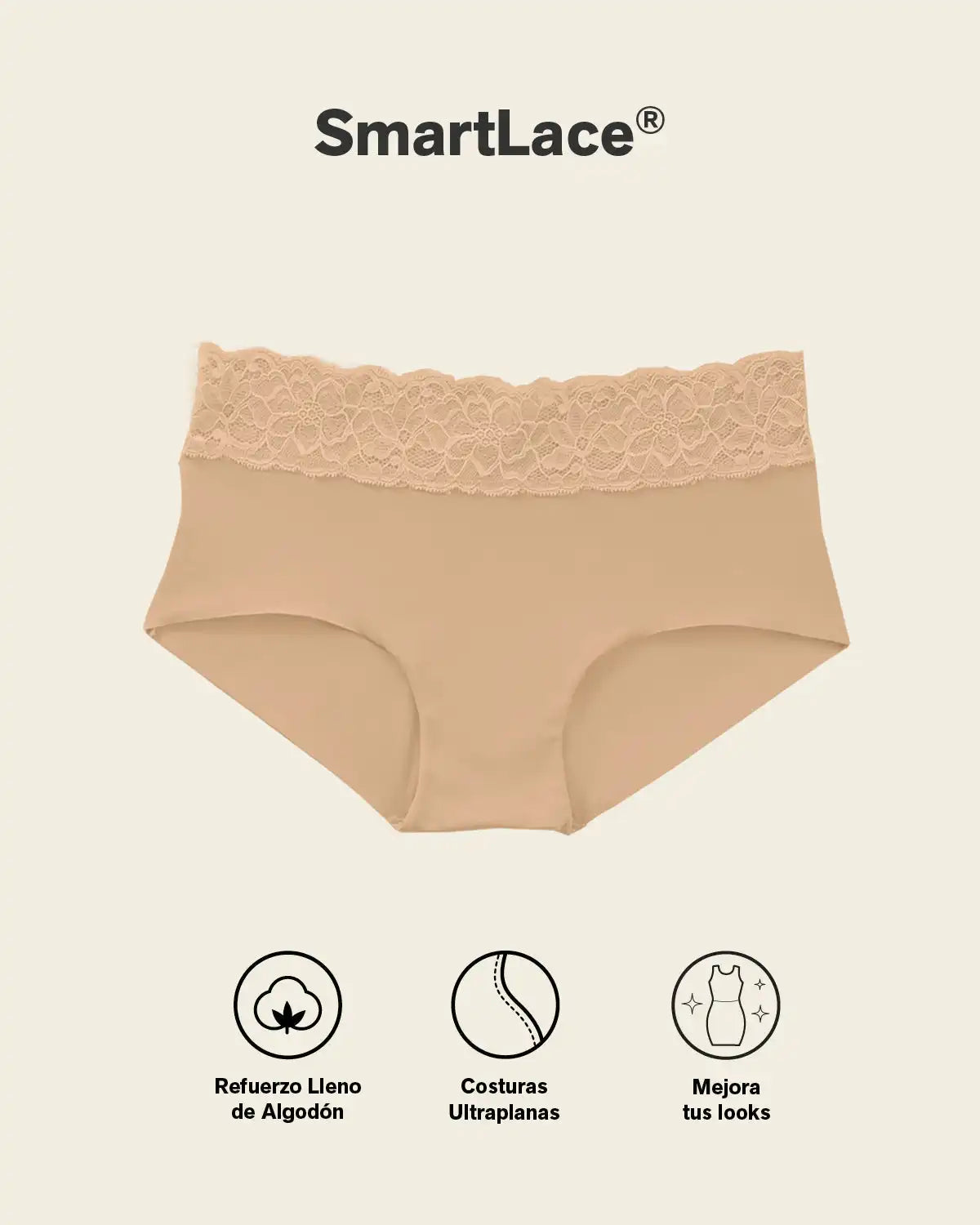 Ultra Light Lace Trim Hipster Panty