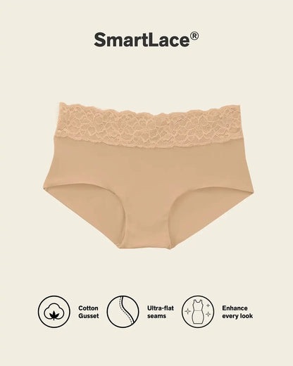 Ultra Light Lace Trim Hipster Panty