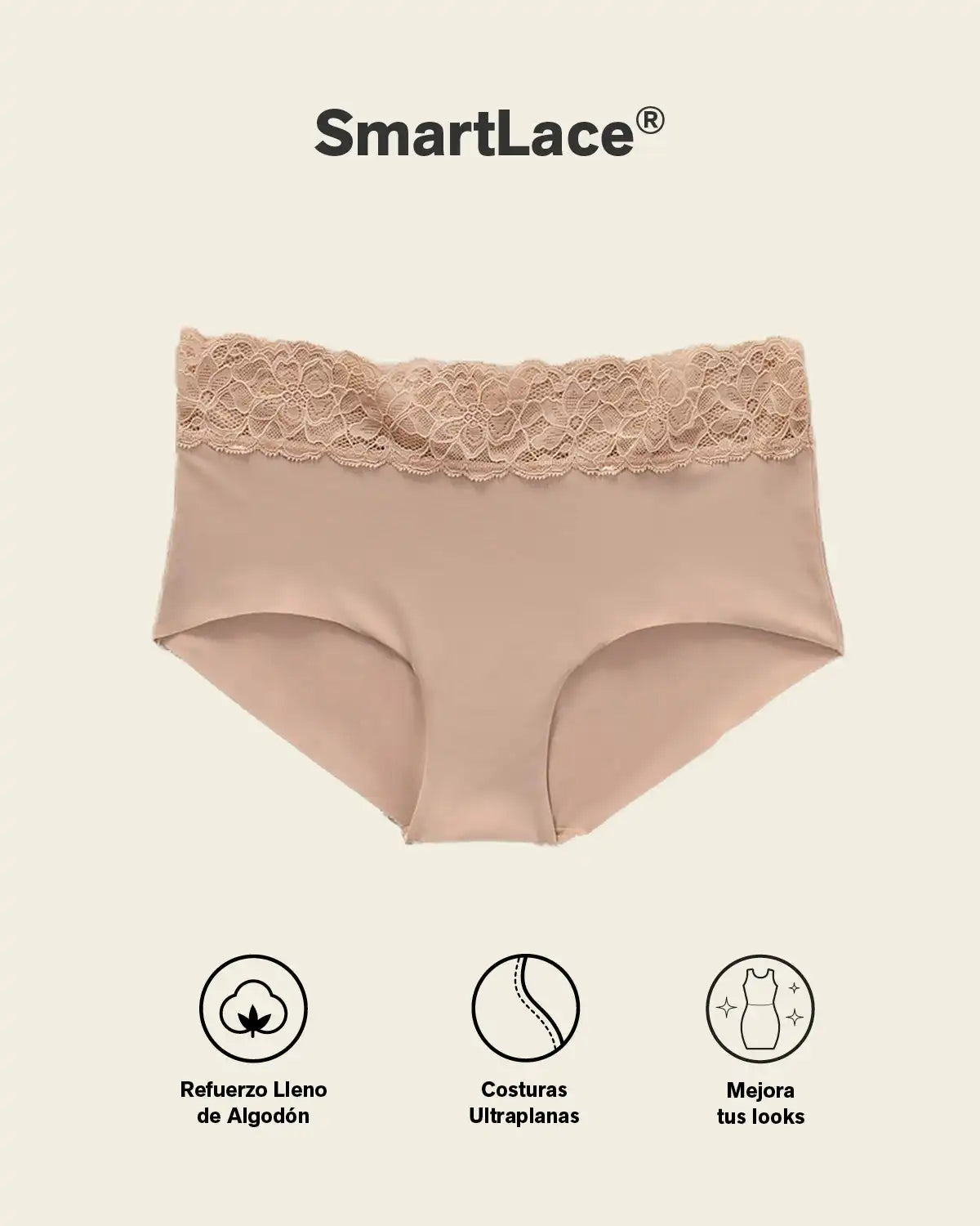 Ultra Light Lace Trim Hipster Panty