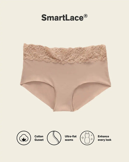 Ultra Light Lace Trim Hipster Panty