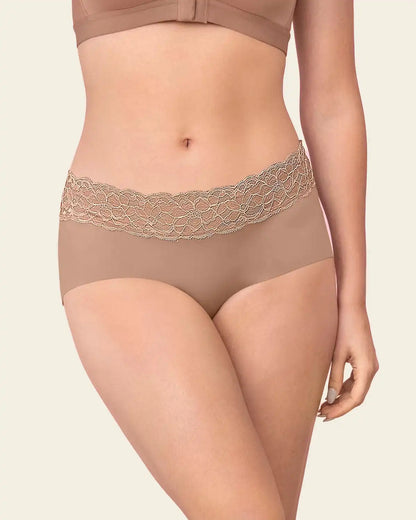 Ultra Light Lace Trim Hipster Panty