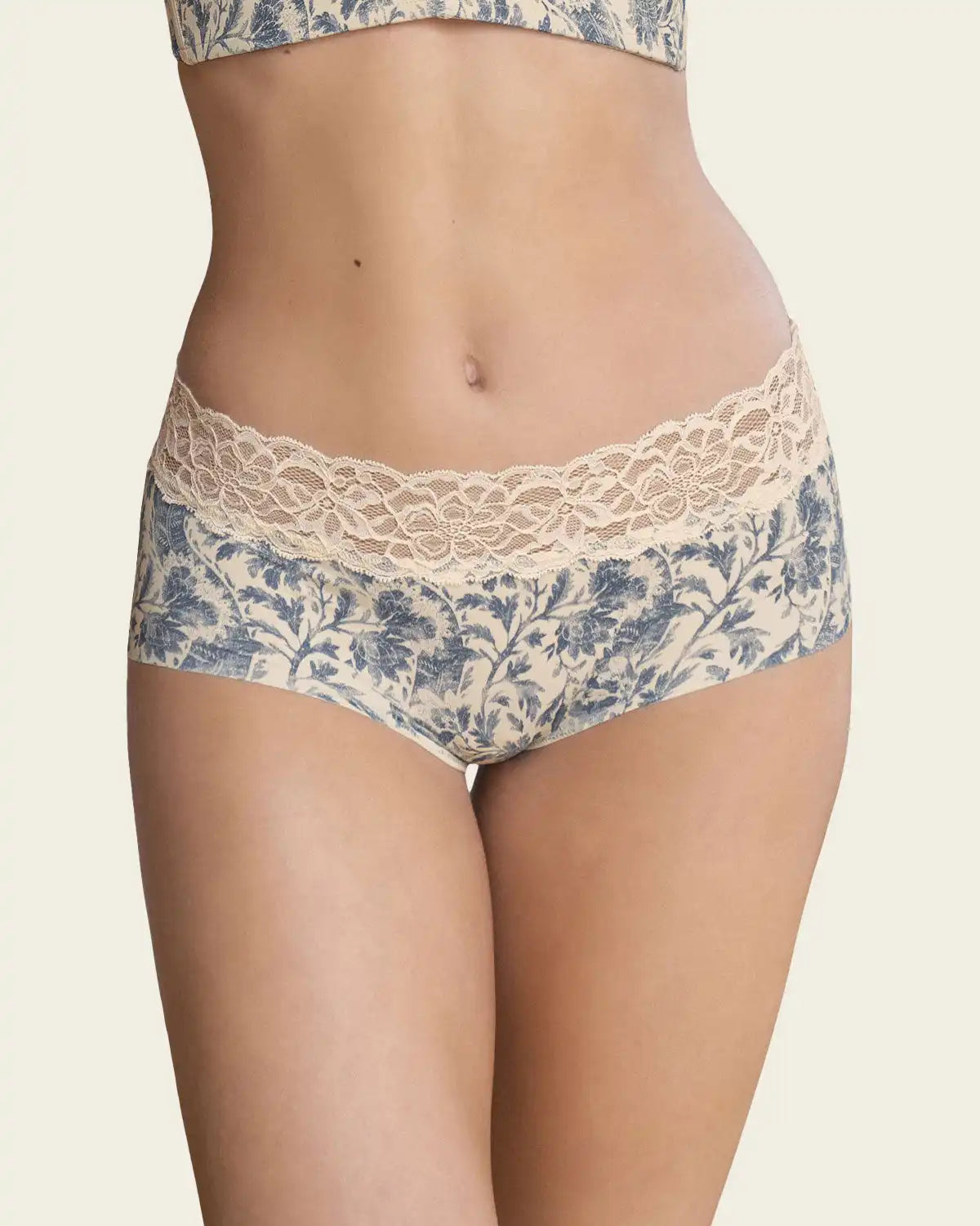 Ultra Light Lace Trim Hipster Panty
