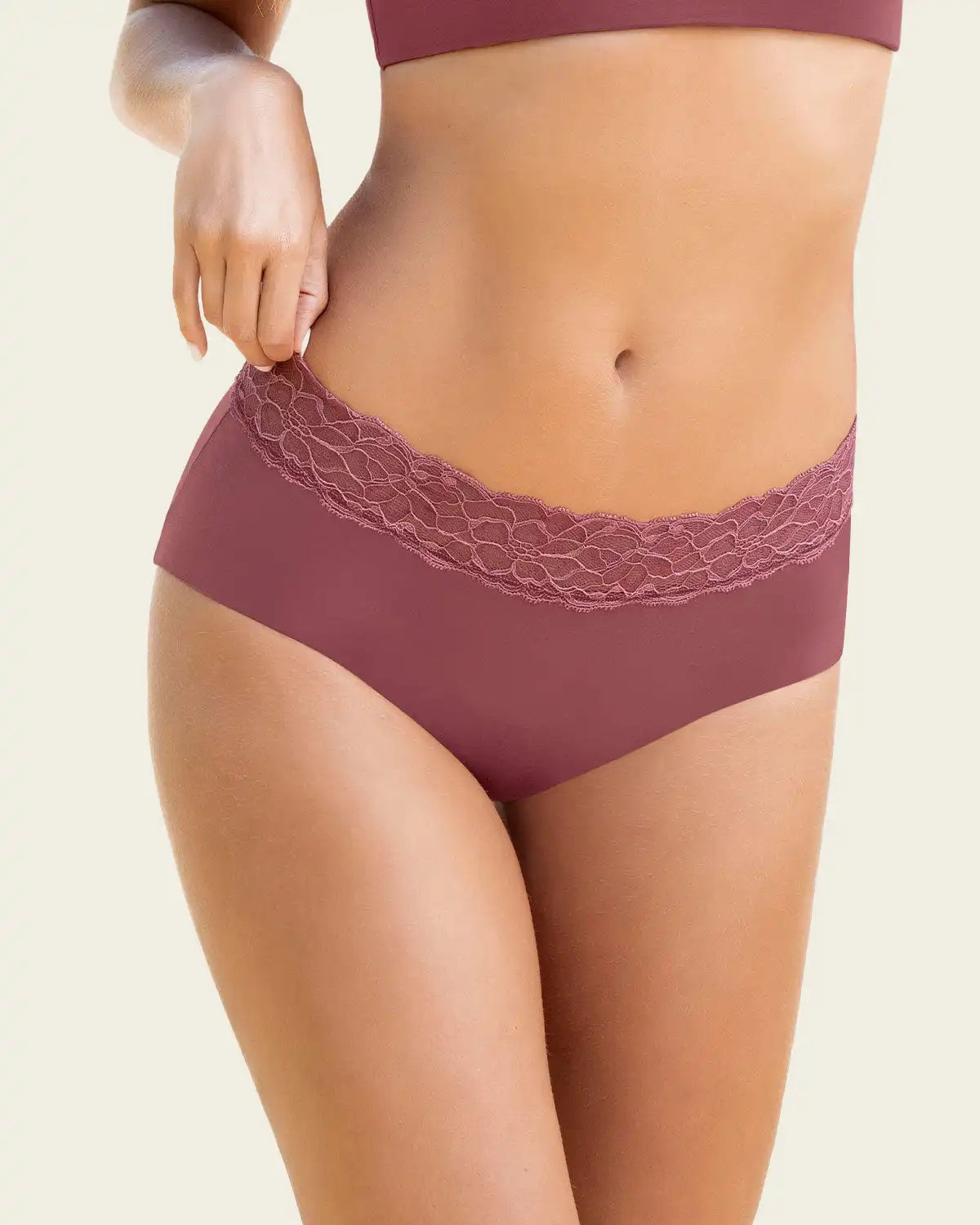 Ultra Light Lace Trim Hipster Panty