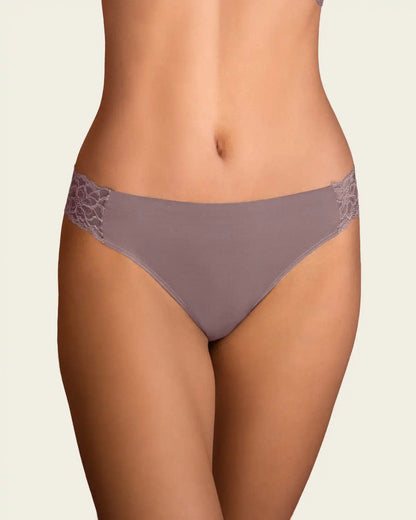 Lace Side Seamless Thong Panty