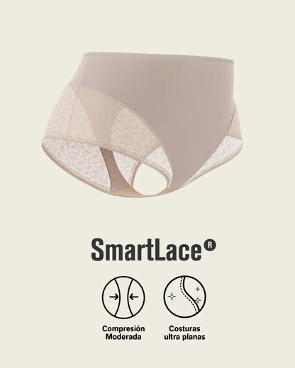 High-Waisted Sheer Lace Shaper Panty