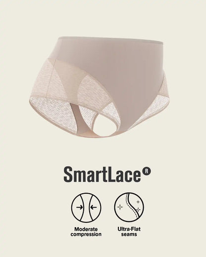 High-Waisted Sheer Lace Shaper Panty