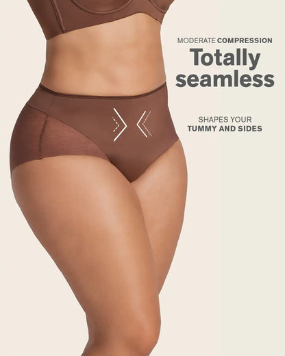 High-Waisted Sheer Lace Shaper Panty
