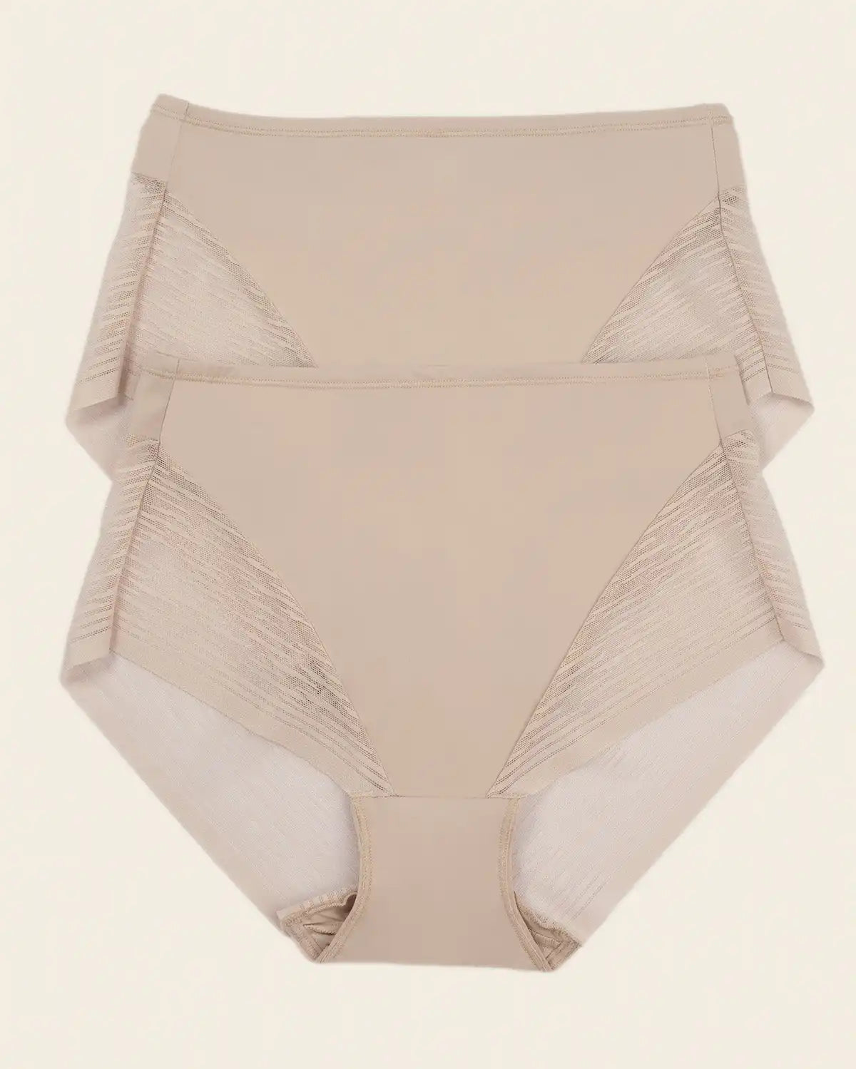 2-Pack Sheer Undetectable High-Waisted Lace Panties