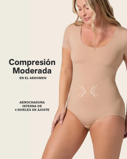 Short Sleeve Round Neck Shaper Bodysuit