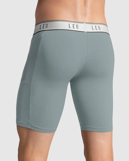 Long Athletic Boxer Brief with Side Pocket