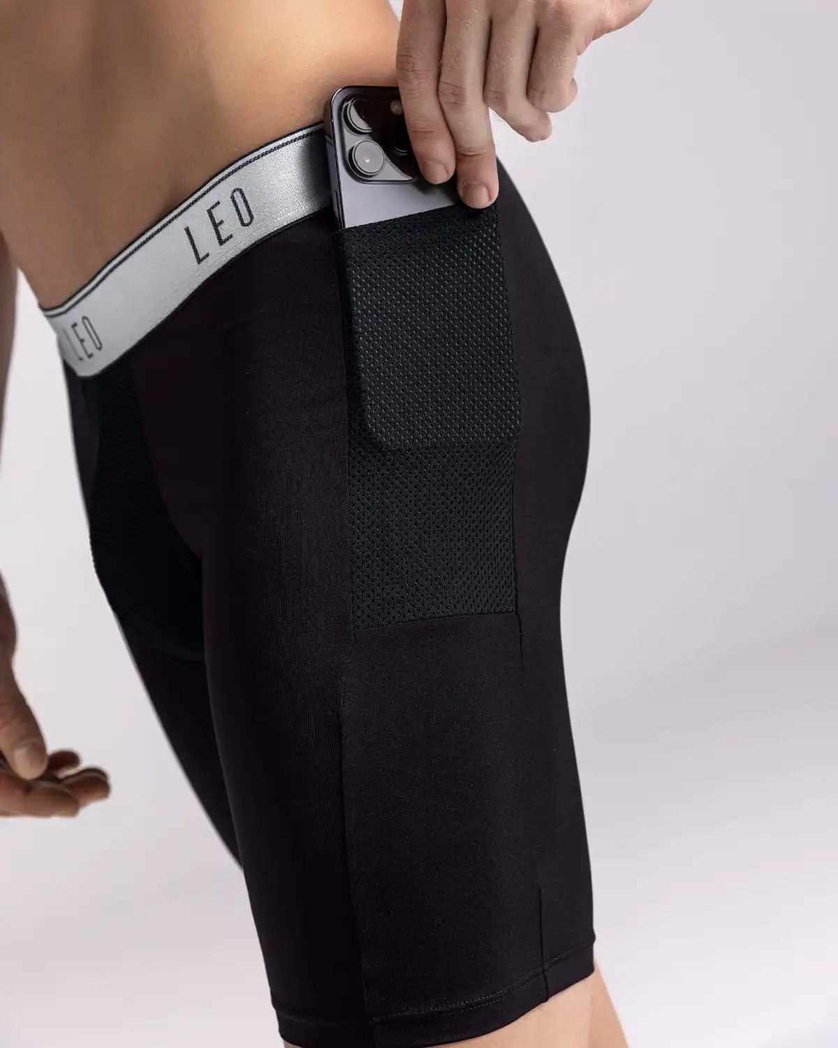 Long Athletic Boxer Brief with Side Pocket