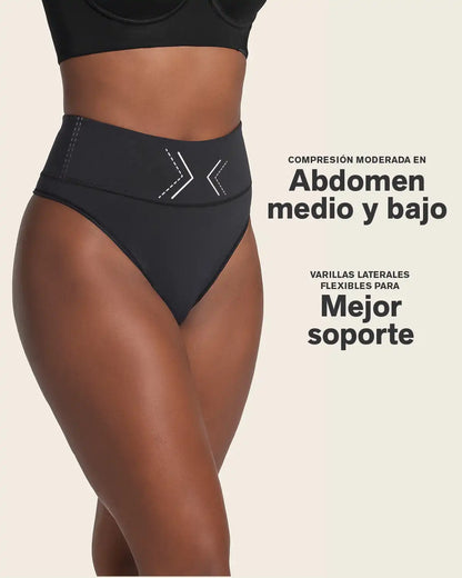 High-Waisted Seamless Moderate Shaper Thong Panty