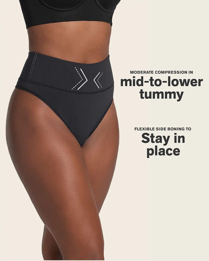 High-Waisted Seamless Moderate Shaper Thong Panty