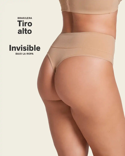 High-Waisted Seamless Moderate Shaper Thong Panty