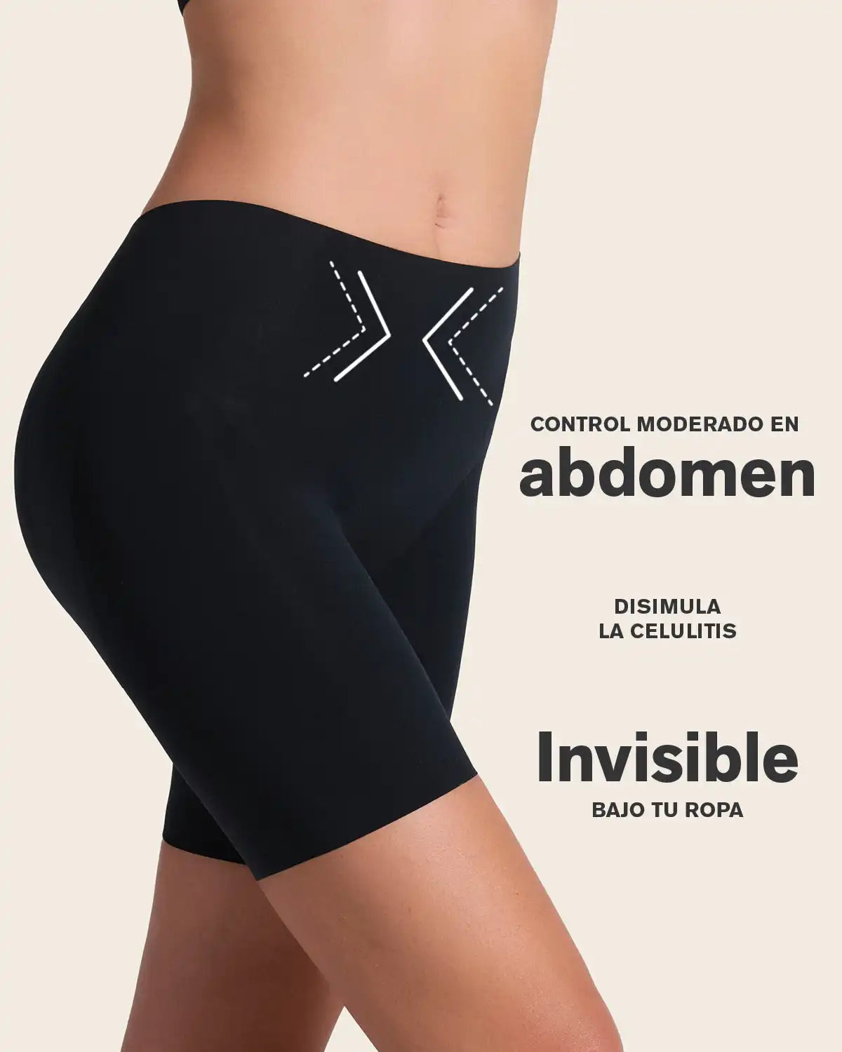 Undetectable Backless Moderate Shaper Short