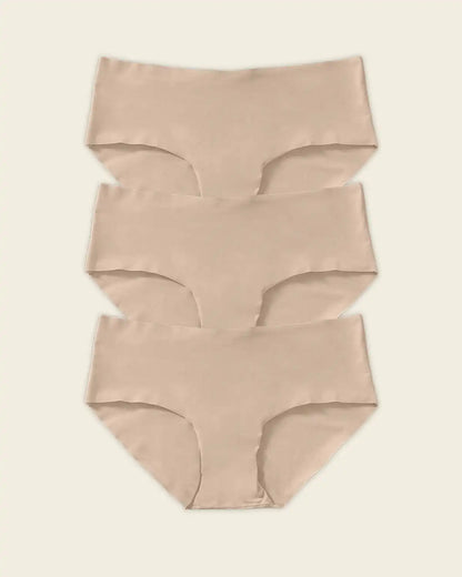 3-Pack No Ride-Up Seamless Hiphugger Panties