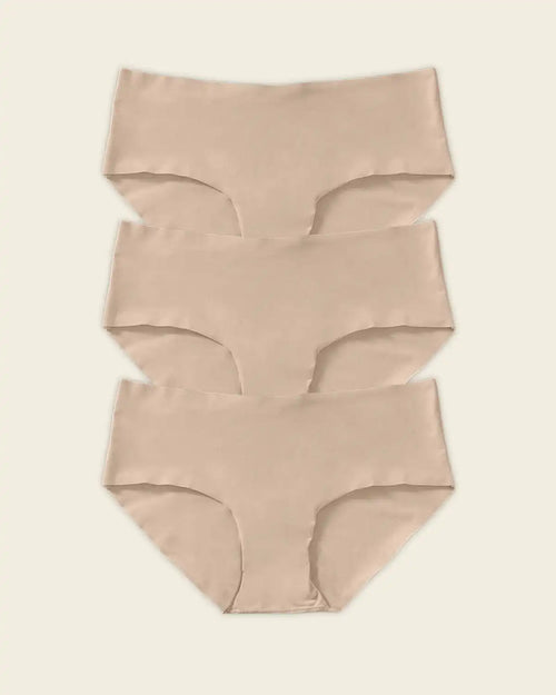 3-Pack No Ride-Up Seamless Hiphugger Panties