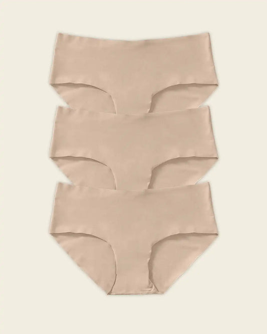 3-Pack No Ride-Up Seamless Hiphugger Panties
