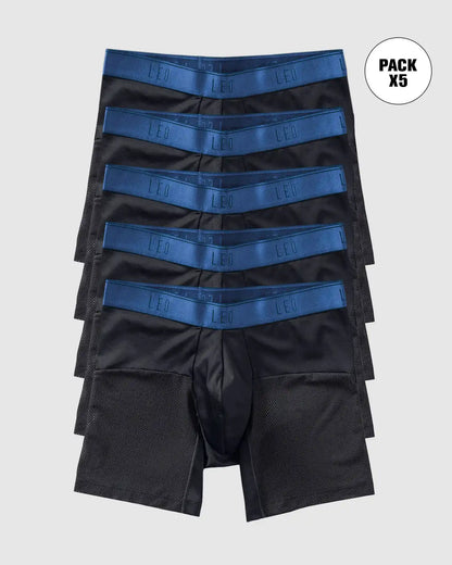 5-Pack High-Tech Mesh Boxer Briefs with Ergonomic Pouches