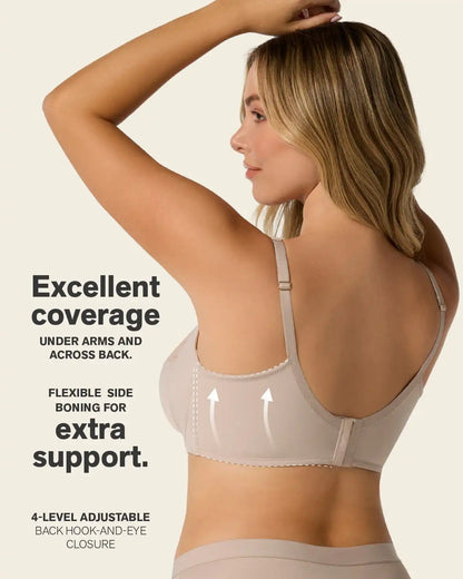 Lace Stripe Natural Support Classic Bra