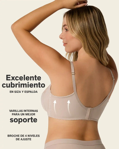 Lace Stripe Natural Support Classic Bra