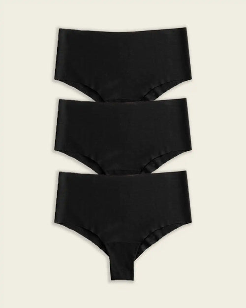 3-Pack Totally Seamless Mid-Rise Microfiber Cheeky Panties