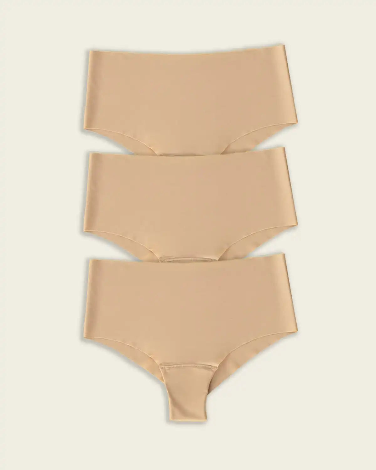 3-Pack Totally Seamless Mid-Rise Microfiber Cheeky Panties