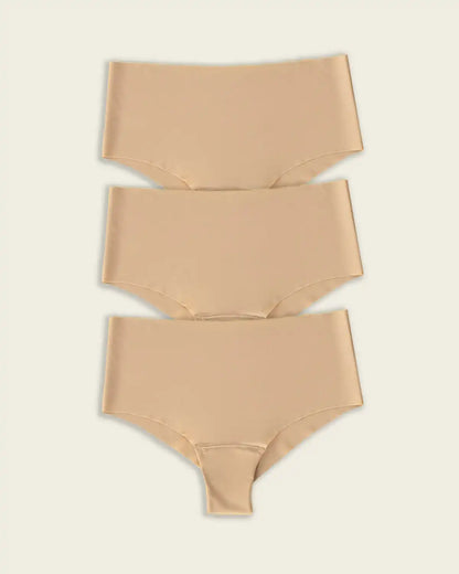 3-Pack Totally Seamless Mid-Rise Microfiber Cheeky Panties
