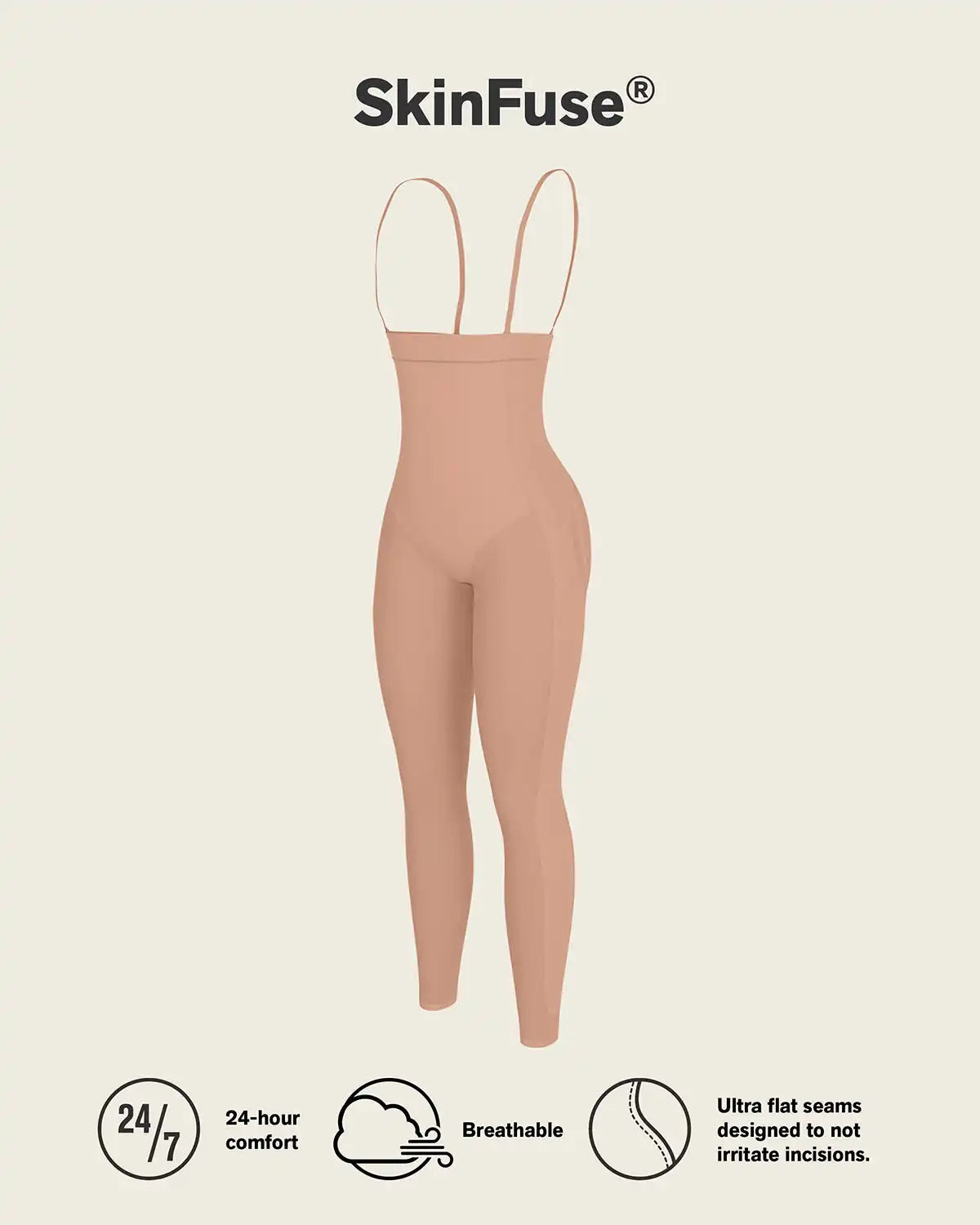 Post-Surgical Ankle Length Bodysuit