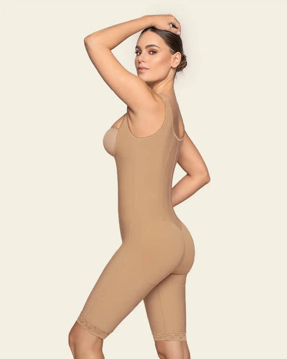 Post-Surgical Short Bottom Girdle with Front Hook-and-Zip Closure, Wide Straps